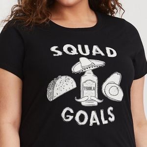 Torrid Taco Squad Goals Graphic Tee 1X Tequila